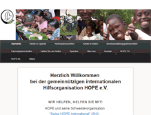 Tablet Screenshot of hope-international.org